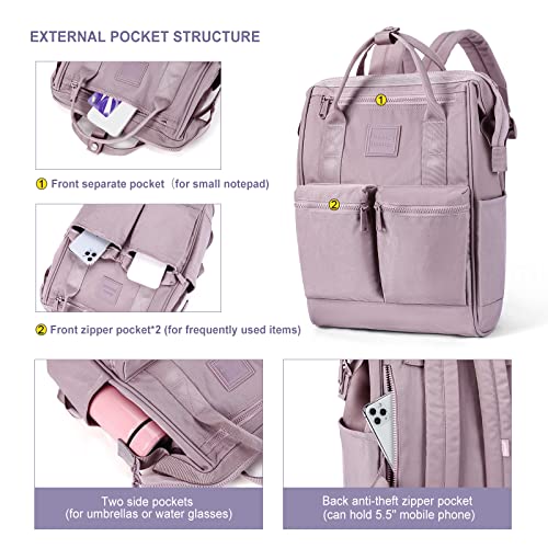 Laptop Backpack for Women Fits 14 Inch Laptop, Small Travel Backpack Stylish College School Backpack Bookbag Casual Daypack