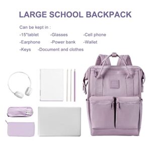 Laptop Backpack for Women Fits 14 Inch Laptop, Small Travel Backpack Stylish College School Backpack Bookbag Casual Daypack