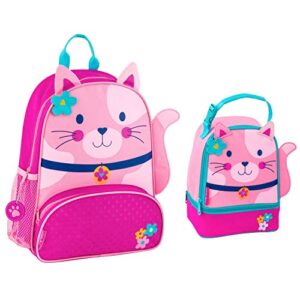 stephen joseph girls cat backpack and lunch pal