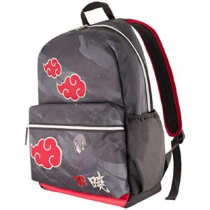 concept one naruto 13 inch sleeve laptop backpack, padded computer bag for commute or travel, akatsuki itachi, one size