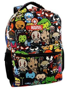 marvel kawaii avengers boys girls 16″ school backpack (one size, black/multi)