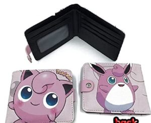 pokemon jigglypuff and wigglytuff pink snap bifold wallet