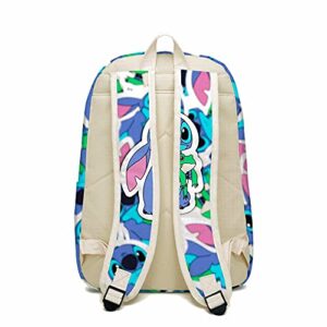 Fashion College Backpack, Fashionable Computer Backpack Cartoon Book Bag Adjustable Shoulder Strap Daypack for Teens, One Size