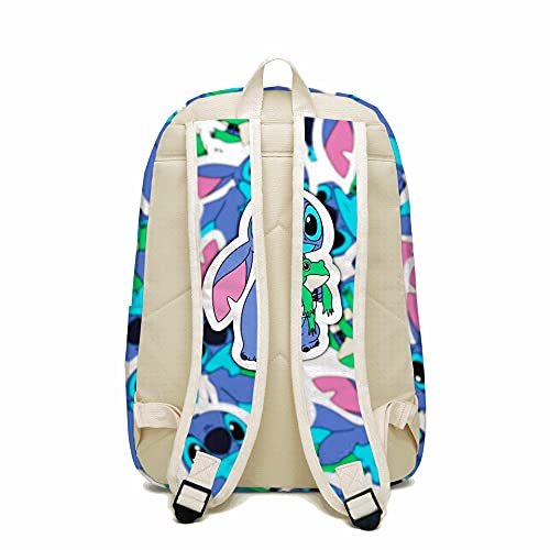 Fashion College Backpack, Fashionable Computer Backpack Cartoon Book Bag Adjustable Shoulder Strap Daypack for Teens, One Size