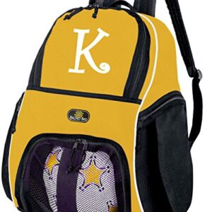 Broad Bay Personalized Soccer Backpack or Personalized Volleyball Bag Yellow