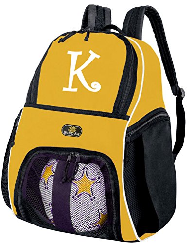 Broad Bay Personalized Soccer Backpack or Personalized Volleyball Bag Yellow