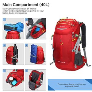 LOCALLION 40L Hiking Backpack Large Capacity Camping Daypacks Lightweight Travel Backpacks for Men Women