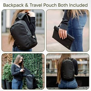 KEEP6 Backpack and Bag Set - Smell Proof with Lock for Men, Women, Kids, includes Minimalist Small Travel Odor Proof Bag, fits iPad and Macbook Air Laptop up to 13.3"