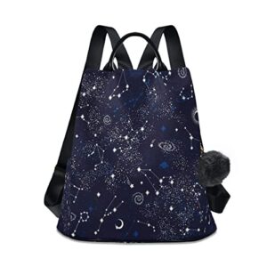 alaza space galaxy constellation cloud women backpack anti theft back pack shoulder fashion bag purse
