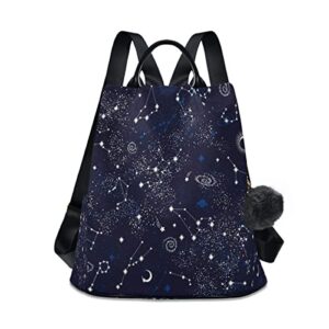 ALAZA Space Galaxy Constellation Cloud Women Backpack Anti Theft Back Pack Shoulder Fashion Bag Purse