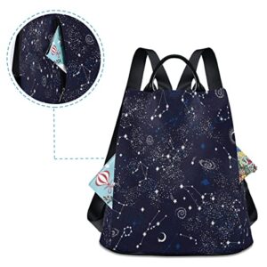 ALAZA Space Galaxy Constellation Cloud Women Backpack Anti Theft Back Pack Shoulder Fashion Bag Purse