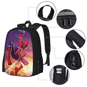 Youth 17inch Backpack Cartoon Large Capacity Casual Daypack Travel Bag Laptop Backpack Bookbag For Teens with Storage Bag