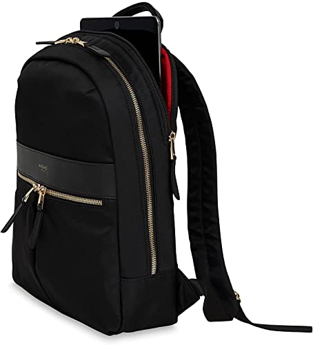 KNOMO Women's Mini Beaufort 12" Laptop Bag Tablet Bookbag for Work, School, College Travel Daypack Purse Backpack, Black