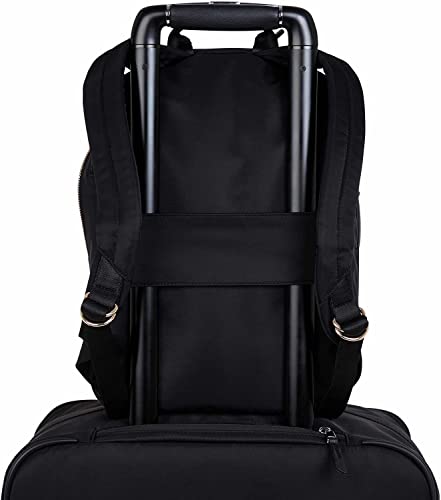 KNOMO Women's Mini Beaufort 12" Laptop Bag Tablet Bookbag for Work, School, College Travel Daypack Purse Backpack, Black