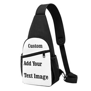 custom chest bags sport shoulder crossbody backpack with your text image travel daypack for men women personalized gifts