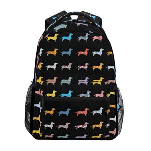 Dachshund Puppy Dogs Backpacks Travel Laptop Daypack School Bags for Teens Men Women