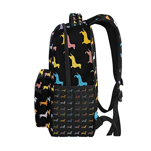 Dachshund Puppy Dogs Backpacks Travel Laptop Daypack School Bags for Teens Men Women