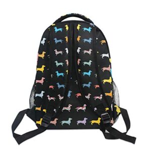 Dachshund Puppy Dogs Backpacks Travel Laptop Daypack School Bags for Teens Men Women