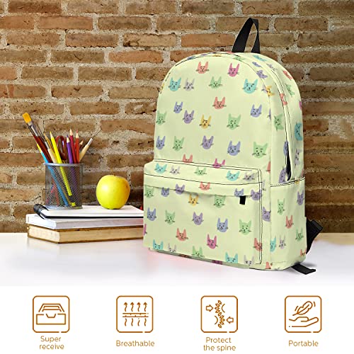 Travel Backpack Cat Kitty Backpacks Laptop Backpacks Lightweight Daypack Mini Backpack For Boys Girls 16 Inch