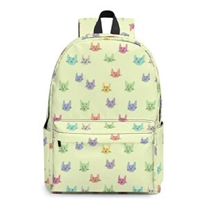Travel Backpack Cat Kitty Backpacks Laptop Backpacks Lightweight Daypack Mini Backpack For Boys Girls 16 Inch