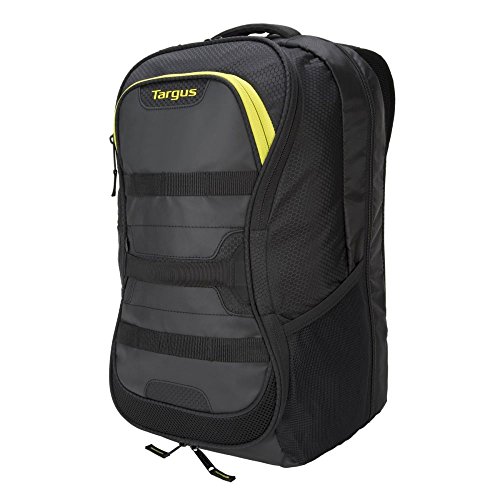 Targus Large Commuter Work and Play Large Gym Fitness Backpack with Protective Sleeve for 15.6-Inch Laptop, Black/Yellow (TSB944US)