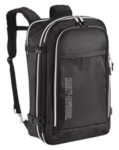 harley-davidson 21″ silverado carry-on backpack w/hideaway back straps – black