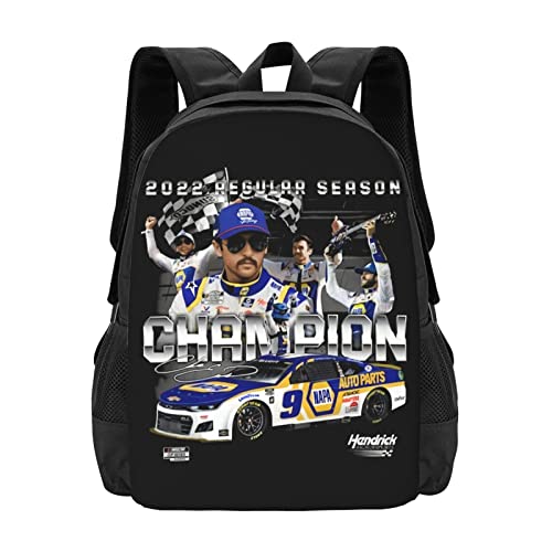 Chase Elliott 9 Travel Laptop Backpack Bookbag Casual Daypack College School Computer Bag for Women & Men