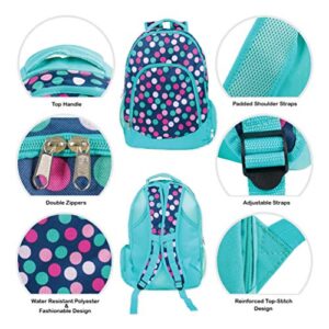 Class Collections Backpack and Lunchbox Set (Blue Polka Dot)