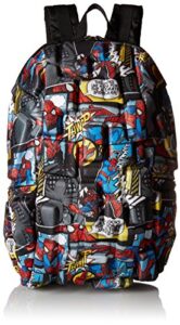 madpax marvel spiderman comic strip backpack, multi/black, one size