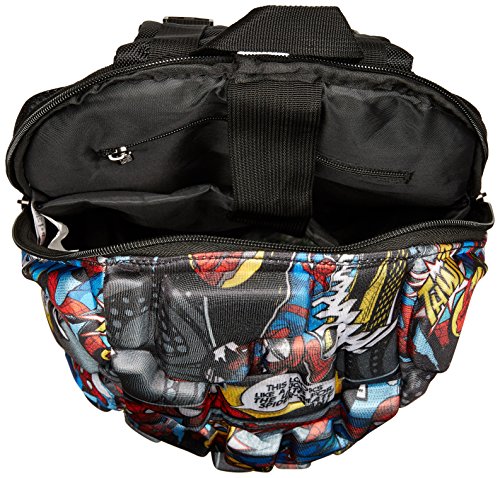 Madpax Marvel Spiderman Comic Strip Backpack, Multi/Black, One Size