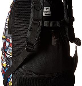 Madpax Marvel Spiderman Comic Strip Backpack, Multi/Black, One Size