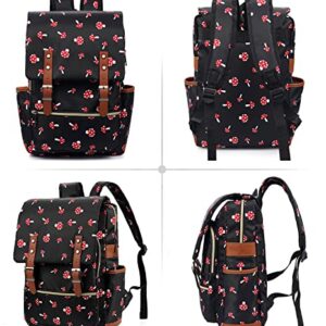 Junlion Slim Laptop Backpack College Student School Bag Travel Rucksack Daypack Mushroom