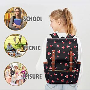 Junlion Slim Laptop Backpack College Student School Bag Travel Rucksack Daypack Mushroom
