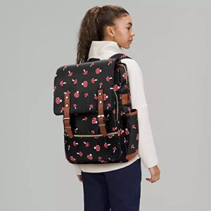 Junlion Slim Laptop Backpack College Student School Bag Travel Rucksack Daypack Mushroom