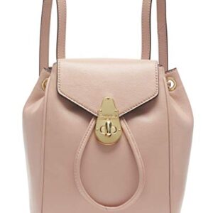 Calvin Klein Soft Lock Lamb Leather Small Convertible Backpack & Crossbody, Pale Rose