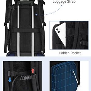 LIGHT FLIGHT Work Backpack Men, 17.3 Inch Business Smart Backpack, Water Resistant Laptop Backpack with USB Charging hole, Black