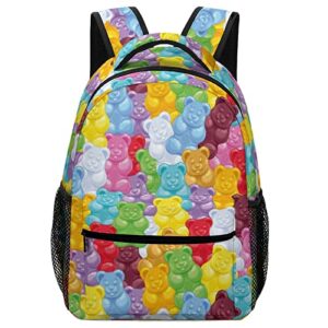 gummy bears candies oxford cloth laptop backpack casual shoulder bag daypack for travel study shopping