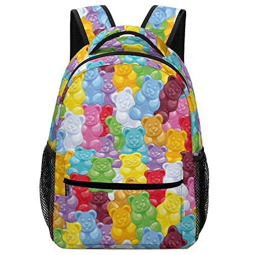 Gummy Bears Candies Oxford Cloth Laptop Backpack Casual Shoulder Bag Daypack For Travel Study Shopping