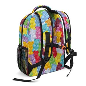 Gummy Bears Candies Oxford Cloth Laptop Backpack Casual Shoulder Bag Daypack For Travel Study Shopping