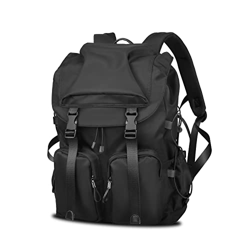 BJIAX Laptop Backpack for Men & Women, Water Resistant College School Computer Bag, Casual Backpack for Work, Daily, Travel, Hiking Fits 15.6 Inch Computer and Notebook