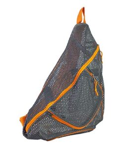 eastsport orange sporty mesh trap single strap backpack
