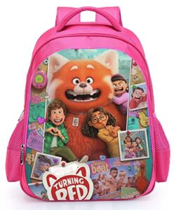 kids turning red backpack for girls meilin miriam abby cosplay bag for school (medium, pink 1)