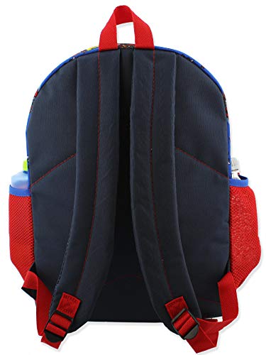 Super Hero Adventures Boys 5 piece Backpack and Snack Bag School Set (One Size, Blue/Red)