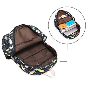 CM C&M WODRO Kids Backpack for Boys Girls Dinosaur School Backpack with Lunch Box Pencil Case Lightweight Waterproof BookBag Set (Blue)