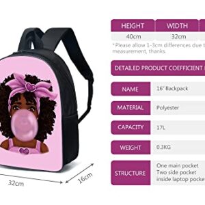 DSWEFGY African Women Backpack 16Inch Laptop Backpack Cute Lightweight Waterproof Bookbag Gifts For Teens Picnic Travel