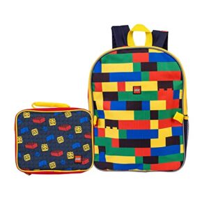 lego classic backpack combo set – lego boys 2 piece backpack set – back to school allover knapsack set – backpack & lunch kit (multicolored)