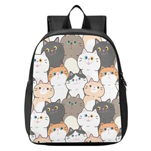 blueangle cute cartoon cats print waterproof backpack – lightweight backpack boys girl 2-6 year school bag（872）