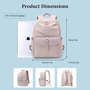 GOLF SUPAGS Laptop Backpack for Women Computer Bag Fits 14 Inch Notebook Work Travel Business College Backpacks, Gift for Girls Women (Soft Pink)