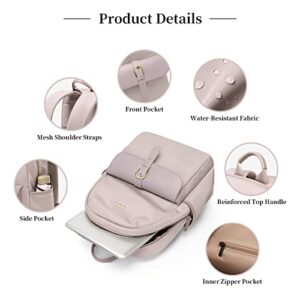 GOLF SUPAGS Laptop Backpack for Women Computer Bag Fits 14 Inch Notebook Work Travel Business College Backpacks, Gift for Girls Women (Soft Pink)