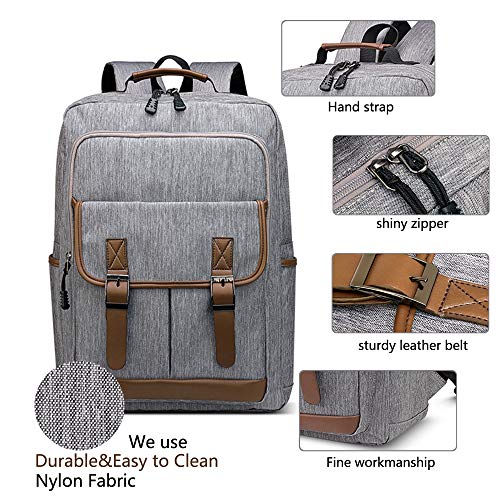 DYJ Vintage Laptop Backpack for Women Men,Business Bag Fashion Casual Daypacks Backpack